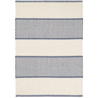 La Mirada Navy Handwoven Cotton Rug