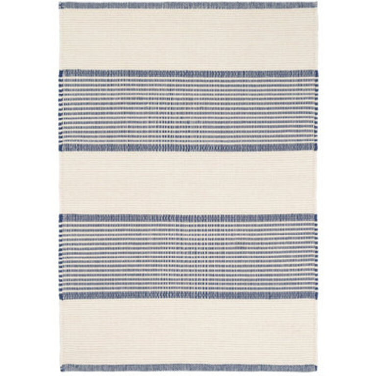 La Mirada Navy Handwoven Cotton Rug