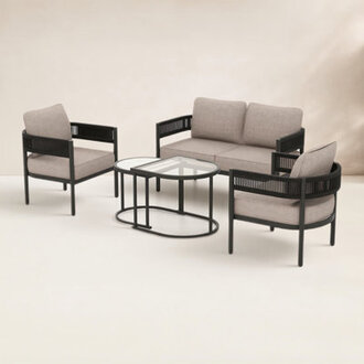 Alexandria 5 Piece Multiple Chairs Seating Group with Cushions