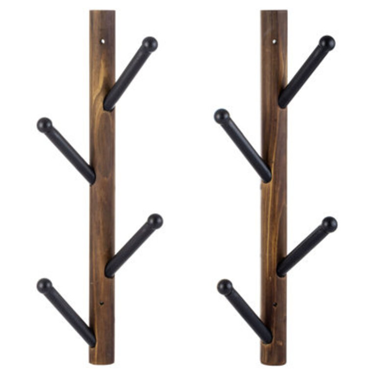 Solid Wood Wall 8 - Hook Wall Mounted Coat Rack