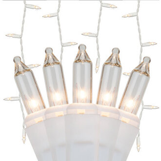 85 150-Light Icicle Lights on White Wire End to End Connectable
