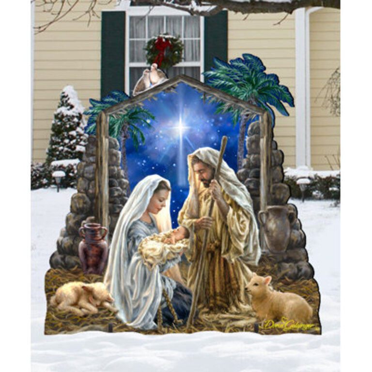 Glory to God Wooden Outdoor Decor