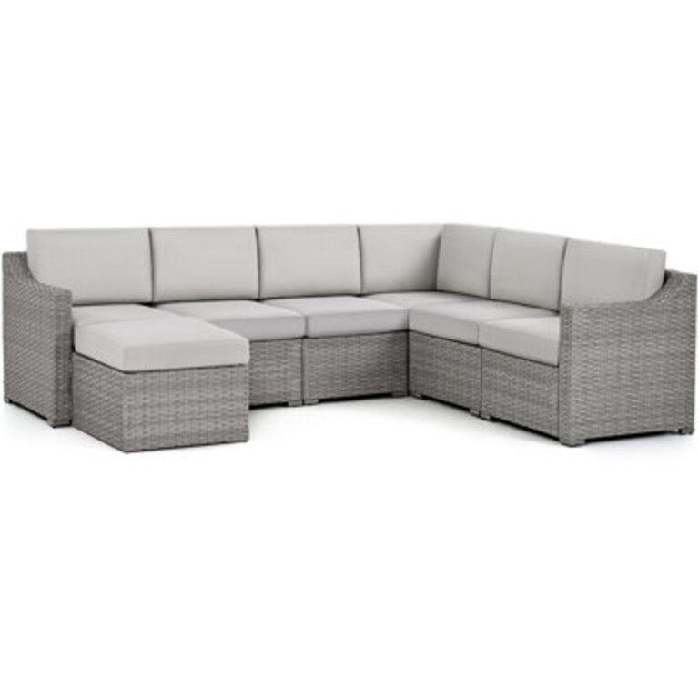 7 - Person Modular Patio Conversation Set with Cushions