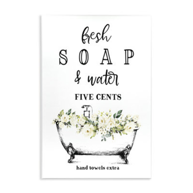 Fresh Soap And Water Bath Tub Bathroom Design - Graphic Art Print