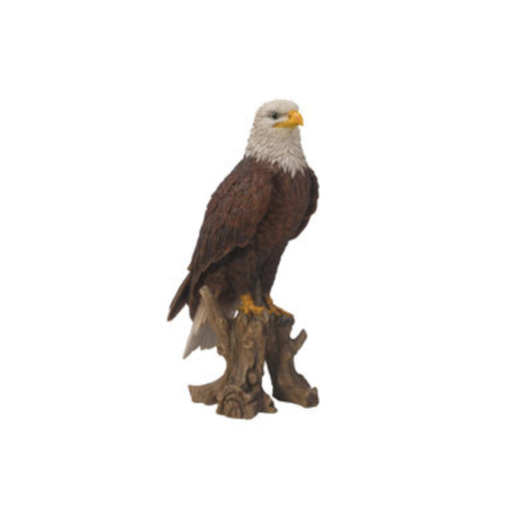Bald Eagle on Stump Statue