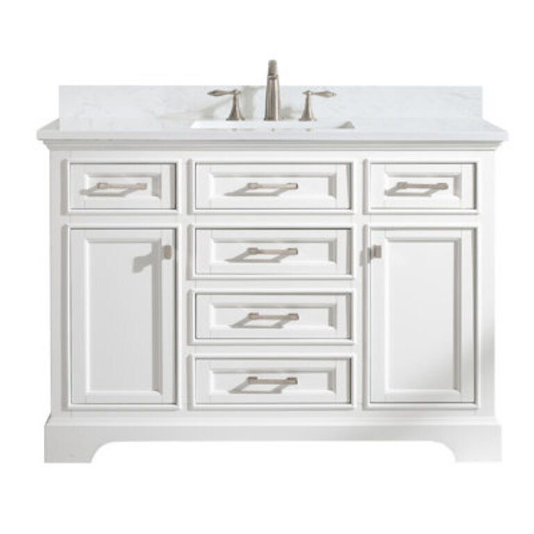 Zoila 48 Single Bathroom Vanity with Quartz Top
