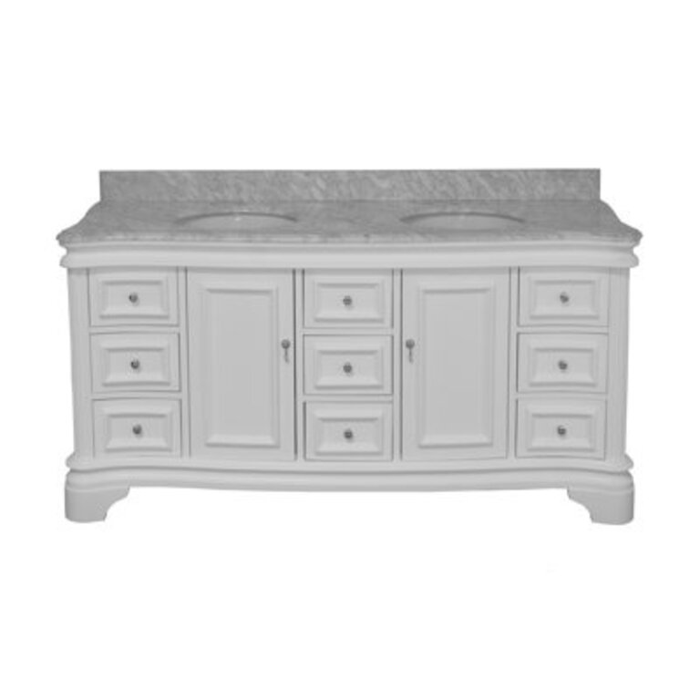 Twain 72 Double Bathroom Vanity Set