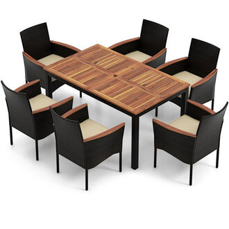 Kristain 5- Person Outdoor Restaurant Dining Chair Set