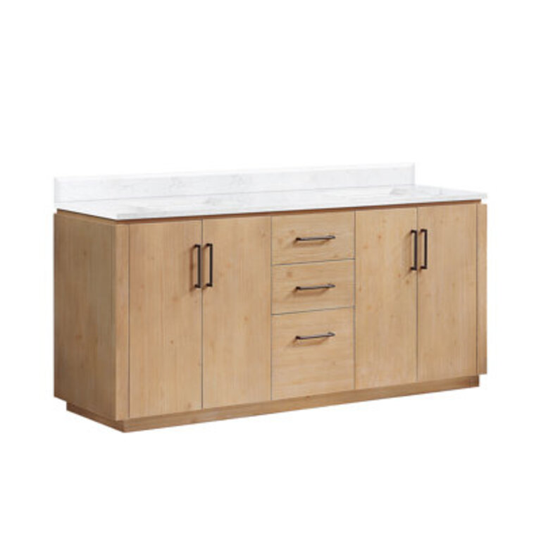 Cloverfield 72 Double Bathroom Vanity with Cultured Marble Top