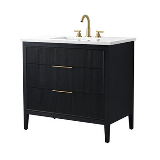 Bilroy 36 Single Bathroom Vanity with Engineered Stone Top