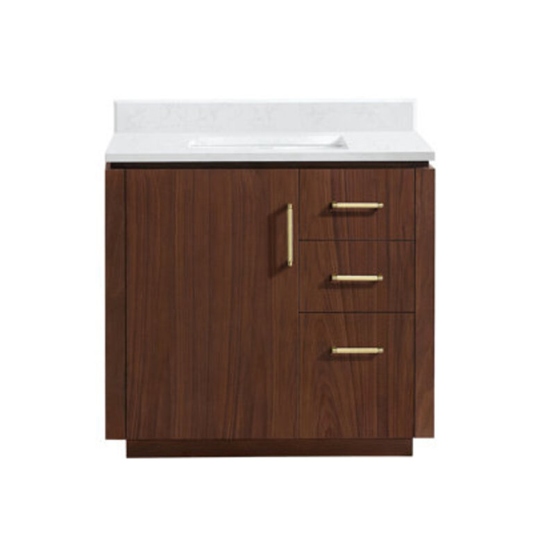 Cloverfield 36 Single Bathroom Vanity with Cultured Marble Top