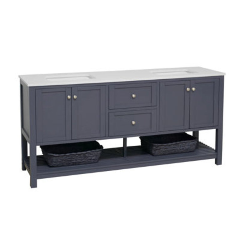 Binne 72 Double Bathroom Vanity with Top