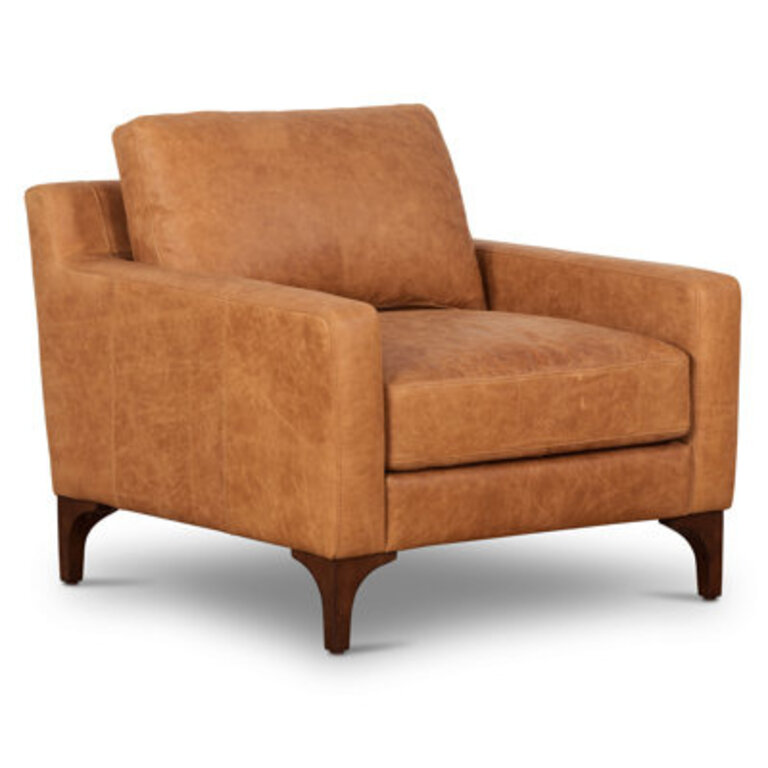 Sorrento Full-Grain Genuine Italian Leather Accent Chair