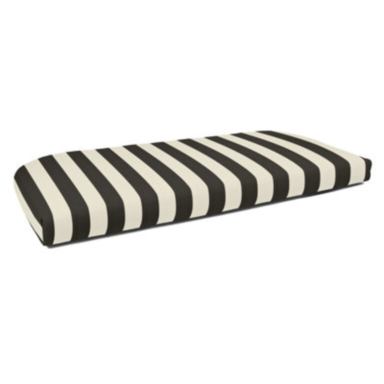 Casual Cushion Wicker Outdoor Bench Cushion Striped Sunbrella Fade-Resistant for Wicker Settees Garden Benches  Porch Swings Reversible