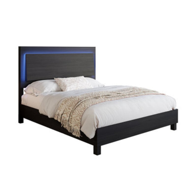 Tryston Wood Bed Frame with LED Headboard