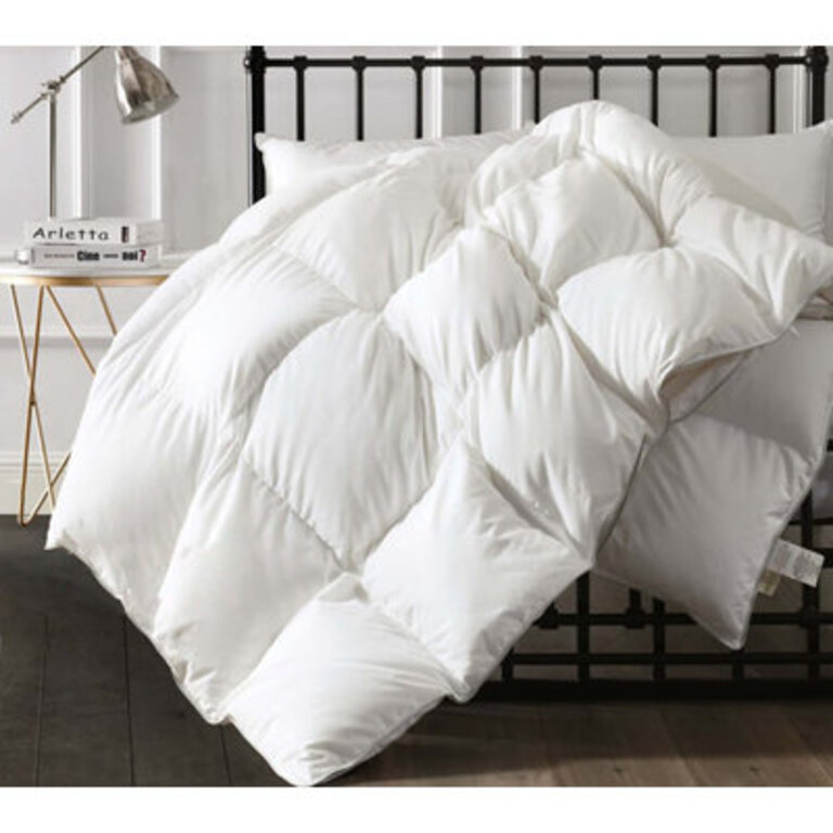 650 FP All Season Goose Feather Down Comforter Baffle Box Stitch Duvet Insert