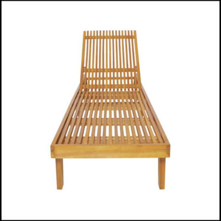 Cadain 7875 Long Reclining Acacia Single Chaise