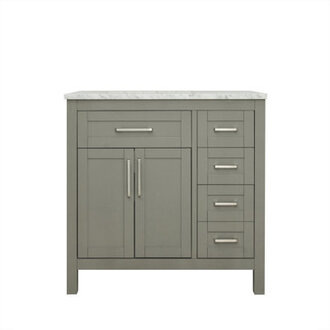 Miami 36 Single Bathroom Vanity with Marble Top