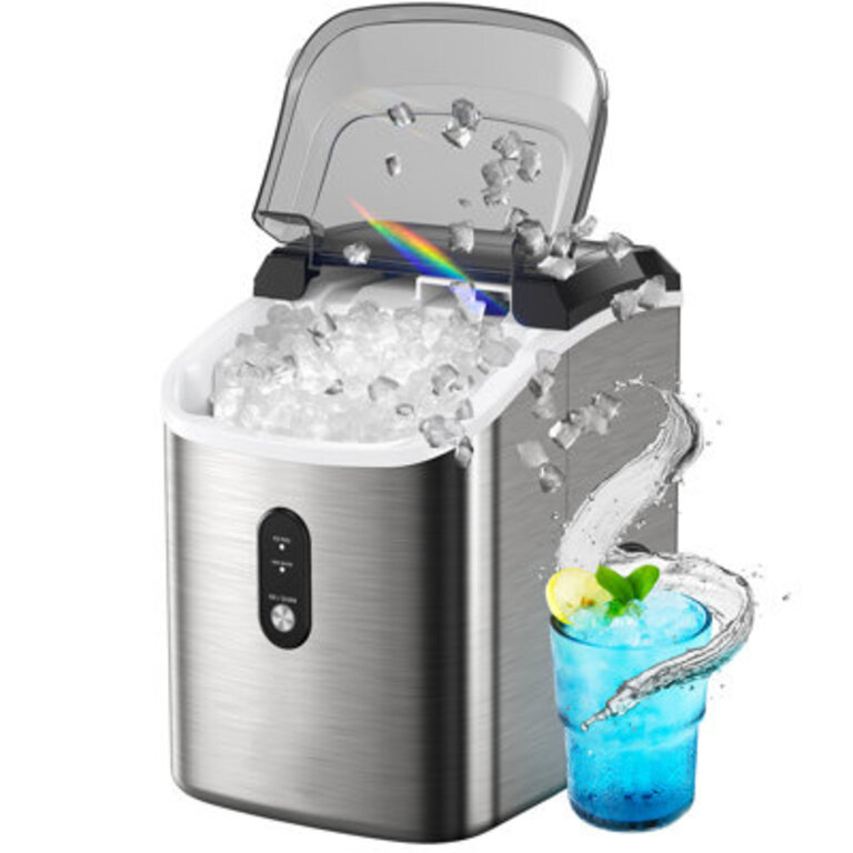 ColorLife 33 Lb Daily Production Nugget Clear Ice Portable Ice Maker