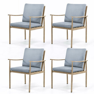 Kashanti 4-Piece Outdoor Dining Chairs with Cushions