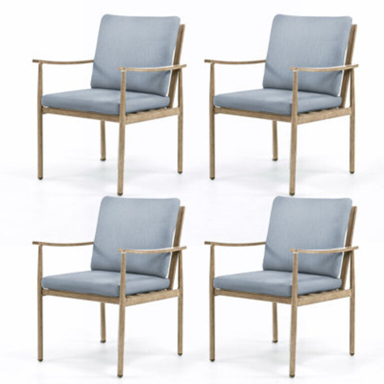 Kashanti 4-Piece Outdoor Dining Chairs with Cushions