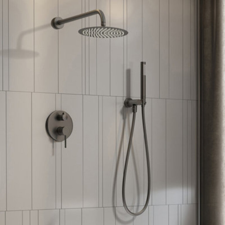 Complete Shower System Showerhead with Rough-In Valve All-In-One Kit