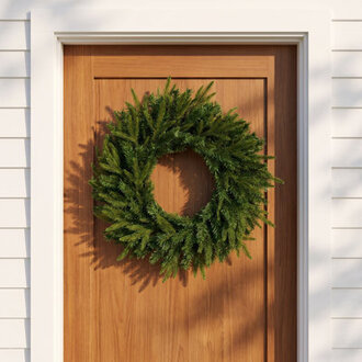 Faux Lighted Pine Silk Pinecones 24 Wreath