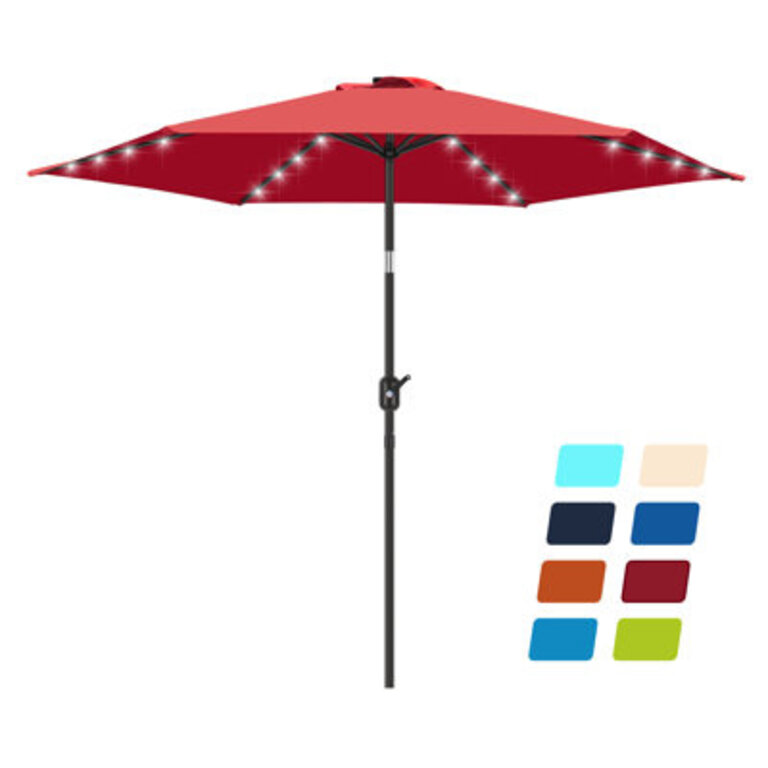 Boxwell 90 Lighted Market Umbrella