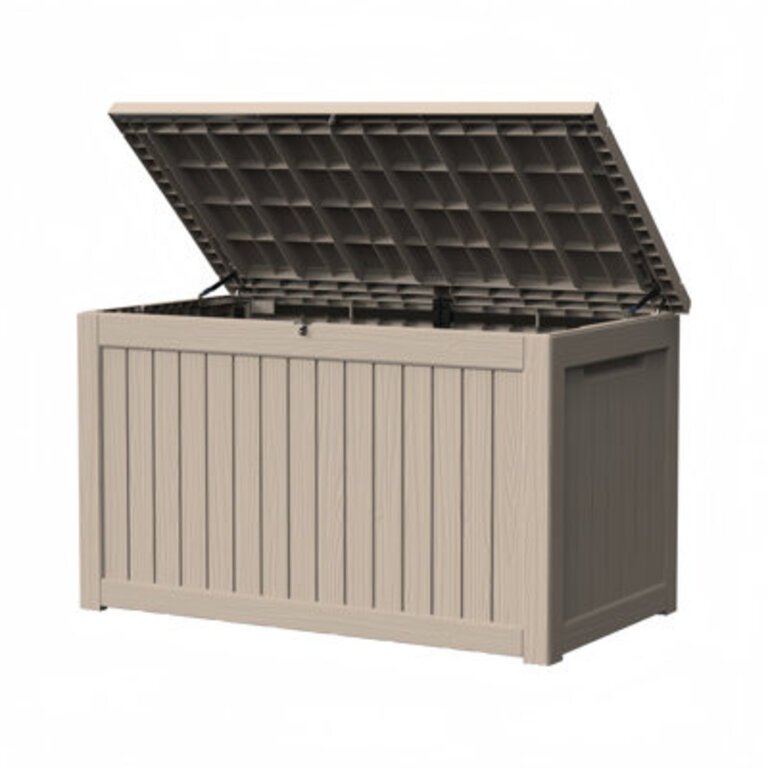 Decksplore 270 Gallons Water Resistant Resin Lockable Deck Box