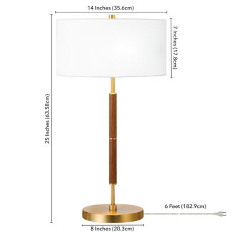 Simone 25 Tall 2-Light Table Lamp with Fabric Shade