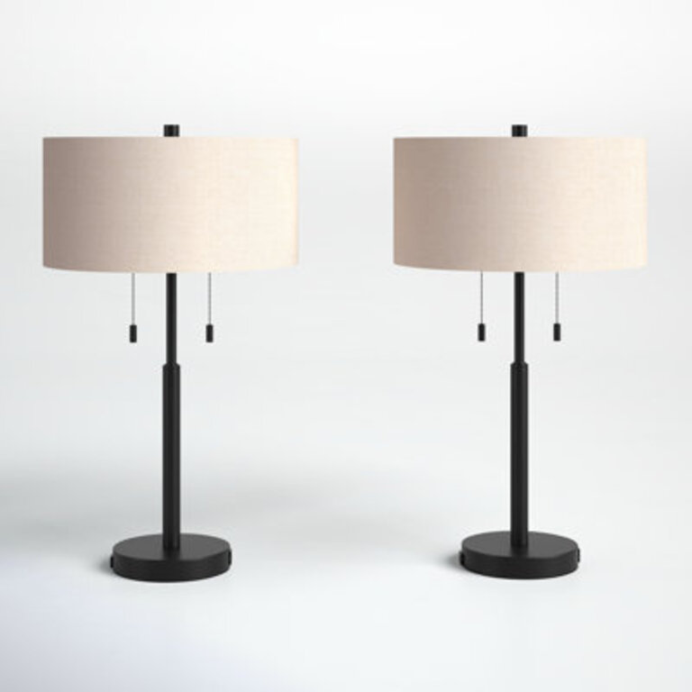 Beaulah Metal USB Table Lamp