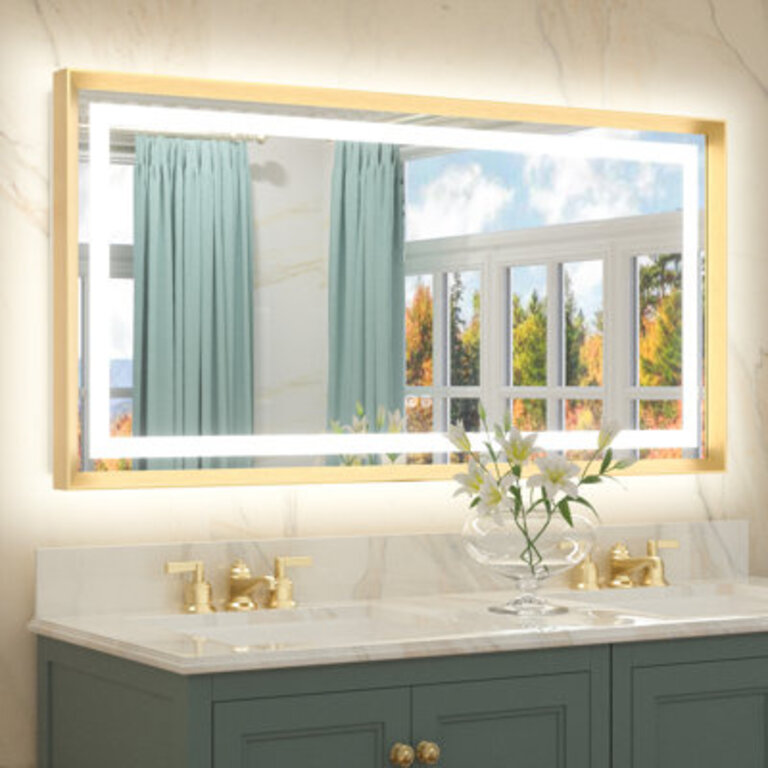 Dineen Front and Backlit LED Bathroom Vanity Mirror