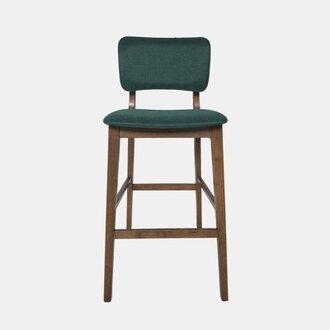 Mykeil Upholstered Counter Stool with Solid Wood Frame