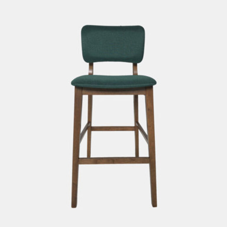 Mykeil Upholstered Counter Stool with Solid Wood Frame
