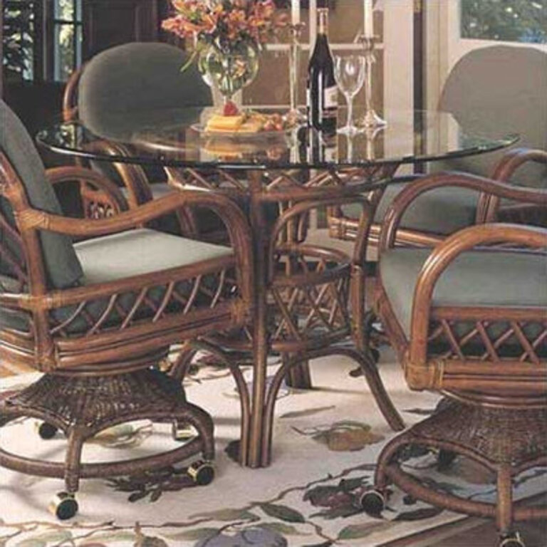 Antigua Round Outdoor Dining Table  48 in W 48 in D