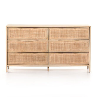 Nellie 6 Drawer Cane Dresser