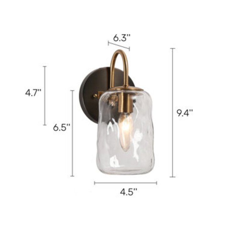 Bergeson Iron Armed Sconce with Gunmetal Brushed Backplate Not Solid Black