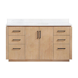 Cloverfield 60 Single Bathroom Vanity with Cultured Marble Top
