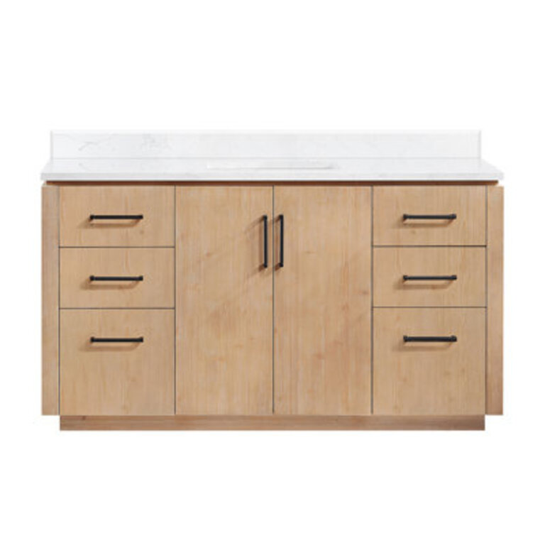 Cloverfield 60 Single Bathroom Vanity with Cultured Marble Top