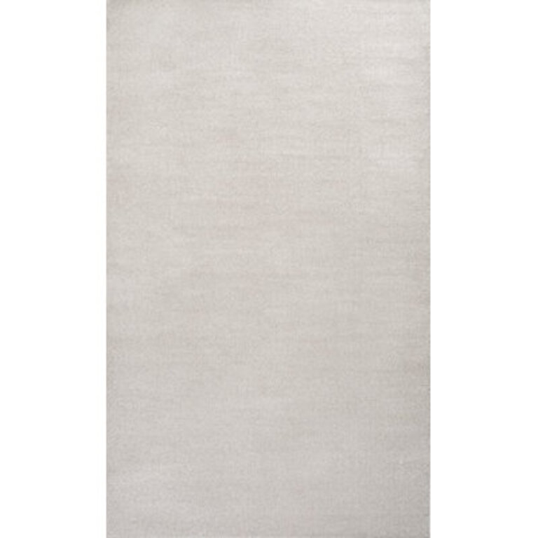 Asala Solid Low-Pile Ivory Rug
