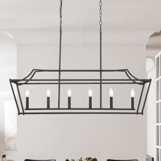 Katharine 6-Light Dimmable Rectangle Chandelier