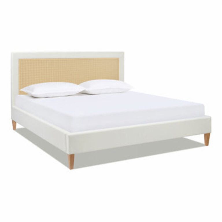 Billingsly Upholstered Cane-Back Bed
