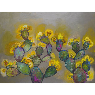 Blooming Prickly Pears  by Eli Halpin Painting Print