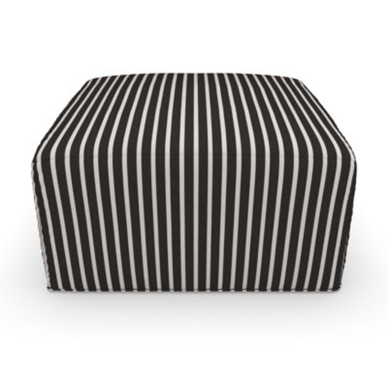 Praia Versatile Patio Sunbrela Upholstered Ottoman for Extra Seating and Footrest