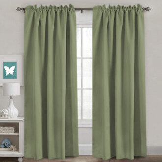 Solid Back TabRod Pocket Bedroom Draperies Thermal Insulated Window Treatment Panels Room Darkening Drapes for Living Room