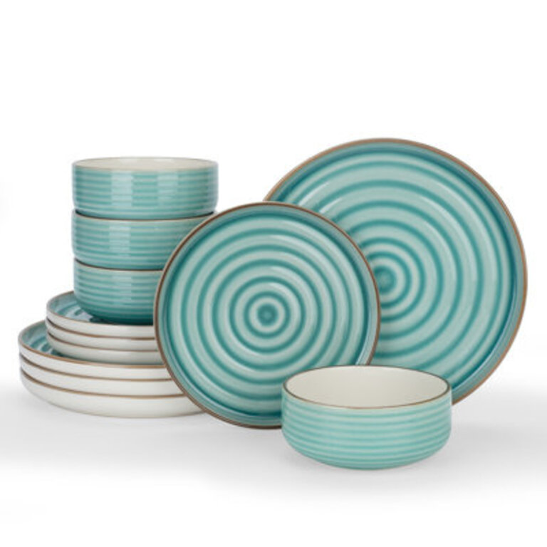 Famiware Uranus Plates And Bowls Sets 12 Piece Dinnerware Sets