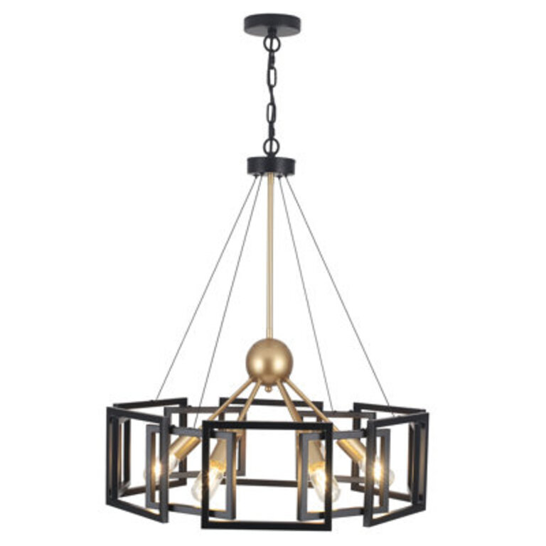 Bossley 6 - Light Dimmable Sputnik Geometric Drum Chandelier