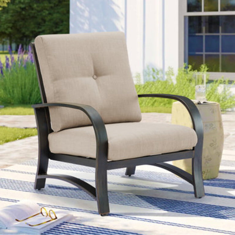 Chamber Patio Aluminum Club Chair with Sunbrella Cushions