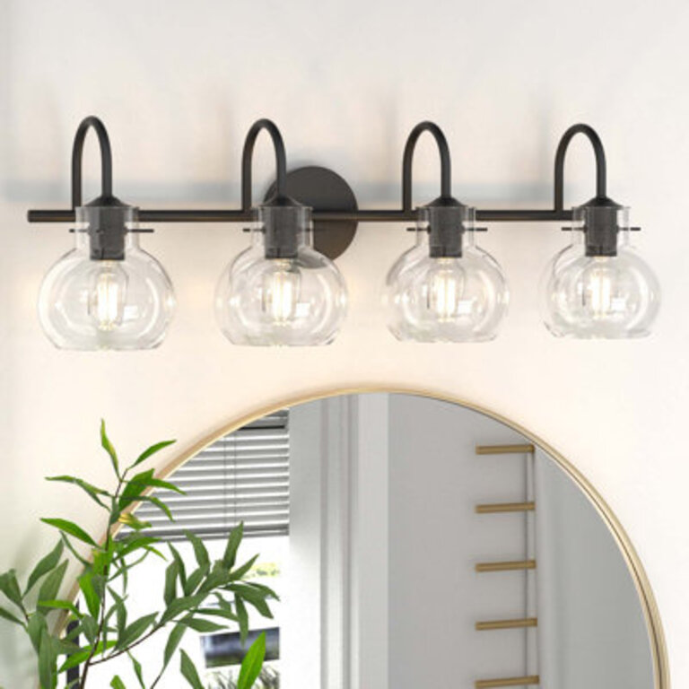 Zeline Light Dimmable Bathroom Vanity Lights with Clear Shade Vanity Light Fixture