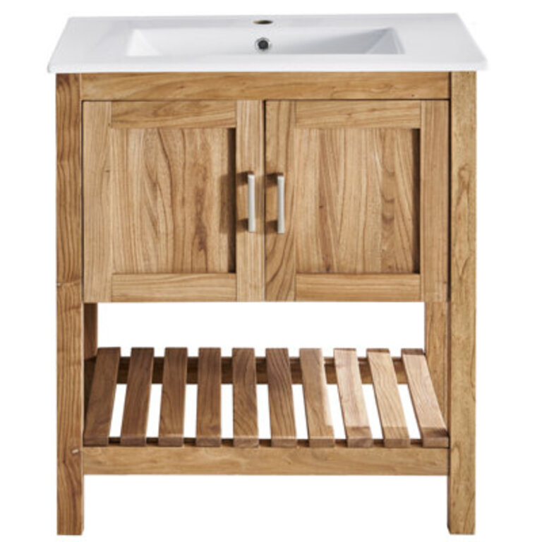 Solid Wood 30 Single Bathroom Vanity Set